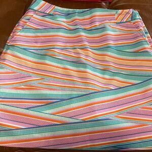 EP Pro Pink and Green A-Line Mini Skirt Skort Resort Wear Golf